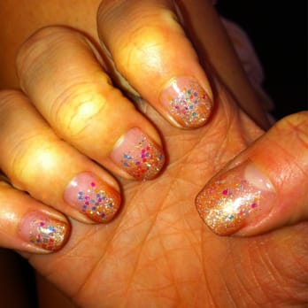 Hawaii Kai J - Gel mani with glitter. - Hair Stylists Near Me - Honolulu, Hawaii