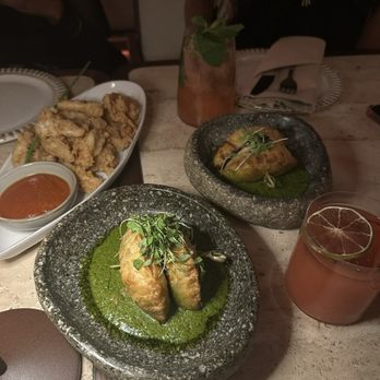 Naxos - Lamb empanadas and calamari - Salad Near Me - Brooklyn, New York