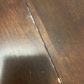 Whipsmart Moving - Not the best picture but more Falange at the seam of the leaf where it chipped from being face down - Movers Near Me - Salt Lake City, Utah