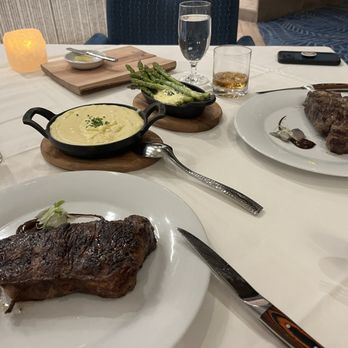Council Oak Steaks & Seafood - Ribeye, porterhouse, whipped potatoes, asparagus with hollandaise sauce. - Steakhouses Near Me - Bristol, Virginia Council Oak Steaks & Seafood - Ribeye, porterhouse, whipped potatoes, asparagus with hollandaise sauce. - Steakhouses Near Me - Bristol, Virginia