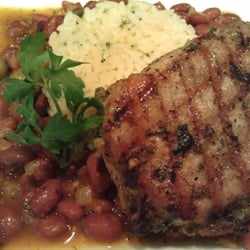 Southern Bells Personal & Private Chef Service - Boneless Grilled Pork Chop with Latin Pink Beans and Rice