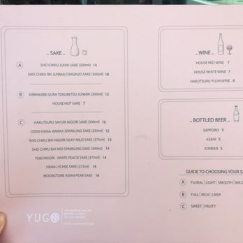 Yugo Ramen - Alcohol Menu - Ramen Near Me - Newark, California Yugo Ramen - Alcohol Menu - Ramen Near Me - Newark, California