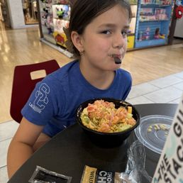 Me, eating a poke bowls