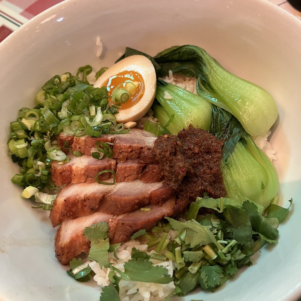 Ken Kee - Rice bowl with BBQ pork belly - Seafood Near Me - Chicago, Illinois