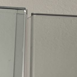 Misaligned shower doors. Multiple trips back and forth and still can't get it