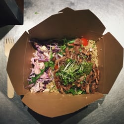 barnacles & bones - Beef and salad.
