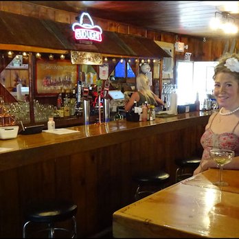 Ham's Station - Adrienne is a happy gal, as we enjoy chatting with Jody, and a drink of ice water before heading outside to dine on the patio. - American Near Me - Pioneer, California