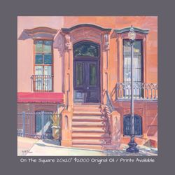 Mount Vernon Baltimore rowhome painted by Crystal Moll. Visit the Gallery or online @ www.crystalmoll.com