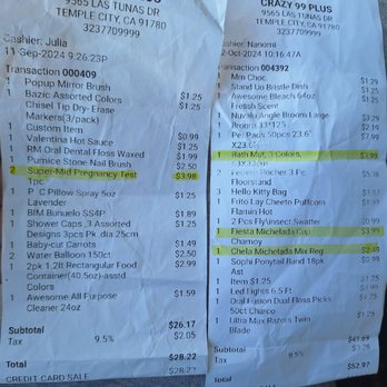 Crazy 99 Plus - 1st & Second Visit Overcharge - Convenience Stores Near Me - Temple City, California