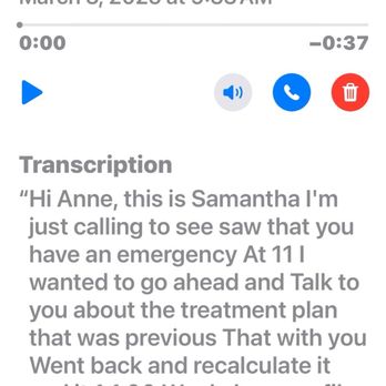 Coast Dental - This is the message they left me the day of or the day before. - General Dentistry Near Me - Cape Coral, Florida