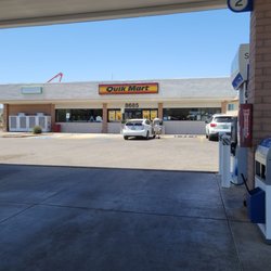 Quik Mart - Exterior of the building and pump