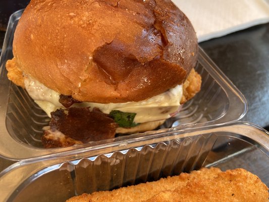 Photo of Bun Street - West Covina, CA, US. Southwest Chicken Burger, different taste, not bad but not great