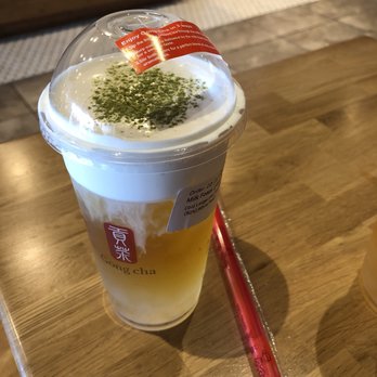 Gong Cha - Green tea milk foam with white pearl boba. Very good! - Bubble Tea Near Me - Duluth, Georgia Gong Cha - Green tea milk foam with white pearl boba. Very good! - Bubble Tea Near Me - Duluth, Georgia