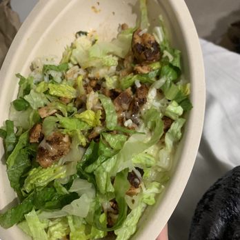 Chipotle Mexican Grill - My bowl without extra rice and with NO corn salsa - Mexican Near Me - Irvine, California