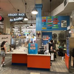Exterior outside entrance of Sticky Rice - Grand Central Market - Los Angeles, California Exterior outside entrance of Sticky Rice - Grand Central Market - Los Angeles, California
