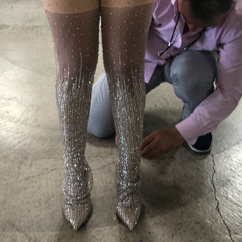 Tailoring By Mike - Mike carefully, pinning, reassuring me, they could be fixed. The alteration would have to be done in the most beaded area. - Sewing & Alterations Near Me - Glendale, California