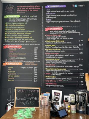 Menu photo 1 Cure Cafe Miami, FL
