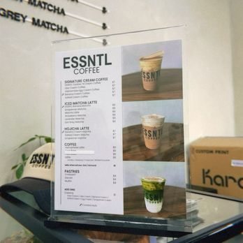 ESSNTL Coffee - Menu - Coffee & Tea Near Me - San Diego, California