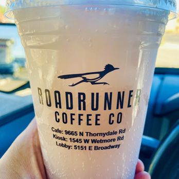 Roadrunner Coffee - Coconut Lavender Fusion with a dash of oat milk - Coffee & Tea Near Me - Tucson, Arizona