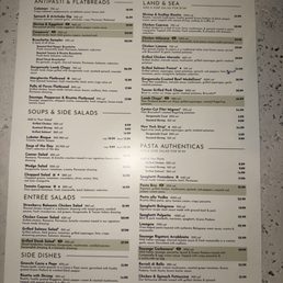 The menu