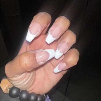 Divine Nail Spa - French Design on Acrylic Nails - $76 - Nail Salons Near Me - Ashburn, Virginia