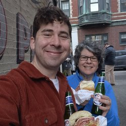Boston's Politically Incorrect North End Food Tour - Italian sub from Monica's w/Peroni - great combo!