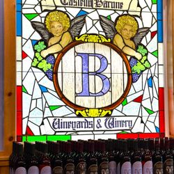 Castello Barone Vineyards & Winery - The Castello Barone Stained Glass Window and our award winning wines.