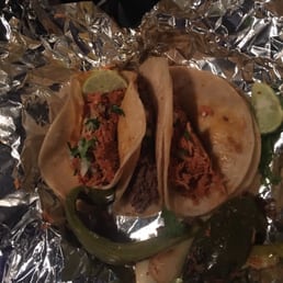 Two pork and two beef taco