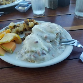 Blue Sky Bistro - Country Benedict. They didn't skimp on the gravy. - Seafood Near Me - Morro Bay, California Blue Sky Bistro - Country Benedict. They didn't skimp on the gravy. - Seafood Near Me - Morro Bay, California