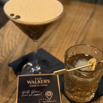 Sam Walker's American Tavern - Espresso Martini and Banana Old Fashioned - American Near Me - Swampscott, Massachusetts Sam Walker's American Tavern - Espresso Martini and Banana Old Fashioned - American Near Me - Swampscott, Massachusetts