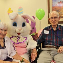 La Posada Assisted Living - Easter Party with Peter Cottontail and staff!