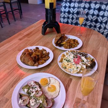 Cry Baby - Avocado Toast, Carne Asada Chilaquiles, Cry Baby Breakfast Burger and Mimosa Tower - Sports Bars Near Me - Phoenix, Arizona