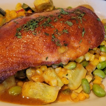 Bosscat Kitchen & Libations - The best salmon succotash ever! - New American Near Me - Irvine, California