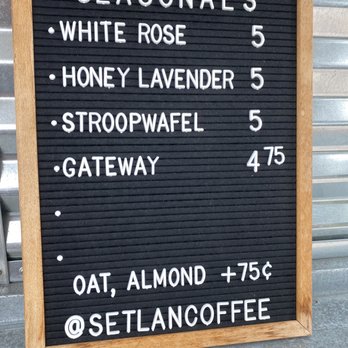 Setlan Coffee - Seasonal menu - Coffee & Tea Near Me - Jacksonville, Florida
