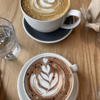 Sweet Thea Bakery - Hot chocolate (too sweet for me) and flat white. - Desserts Near Me - Vancouver, British Columbia Sweet Thea Bakery - Hot chocolate (too sweet for me) and flat white. - Desserts Near Me - Vancouver, British Columbia