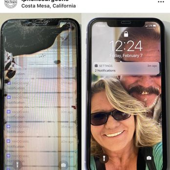iPhone Surgeons - Here is another before and after of this iPhone! - Mobile Phone Repair Near Me - Santa Ana, California