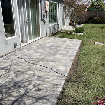 System Pavers - With Pavers. (Antique Cobble; gray/moss/charcoal) - Masonry/Concrete Near Me - West Covina, California