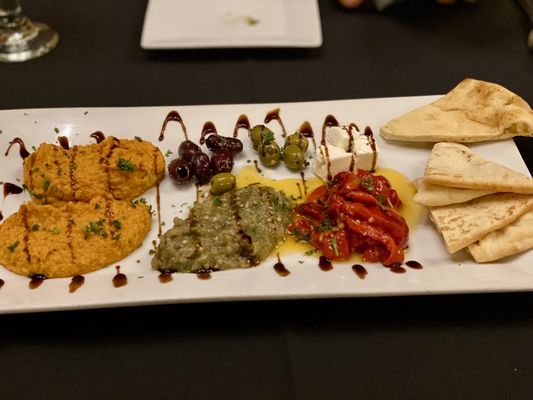 Photo of Zaffron Mediterranean Cuisine - Haddonfield, NJ, US. Zaffron Tasting Plate