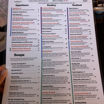 Mandarin House - Menu - Chinese Near Me - La Jolla, California