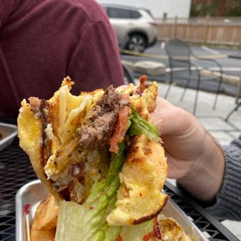 Oak & Apple - The burger is a beautiful mess. It comes pretty plain which is why you need to pile it on. Butter Burger - Cideries Near Me - Richmond, Virginia Oak & Apple - The burger is a beautiful mess. It comes pretty plain which is why you need to pile it on. Butter Burger - Cideries Near Me - Richmond, Virginia