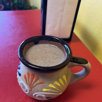 Mil Amores - Atole. Cinnamon hot chocolate. - Tacos Near Me - Roanoke, Texas