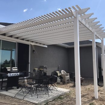 Best Vinyl - 16 x 16 ft. pergola at 75% shade. - Fences & Gates Near Me