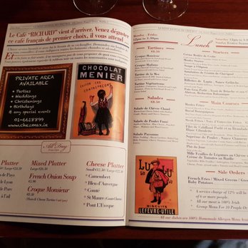 Chez Max - Menu - French Near Me - Dublin, D
