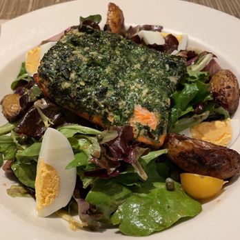 Bazille - Nioise Salad with Salmon Salad - New American Near Me - Canoga Park, California Bazille - Nioise Salad with Salmon Salad - New American Near Me - Canoga Park, California