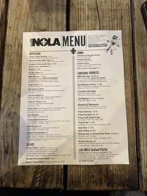 Menu photo 5 Cafe Nola Gulf Breeze, FL
