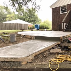 Construction Pros - Beginning stages of the patio