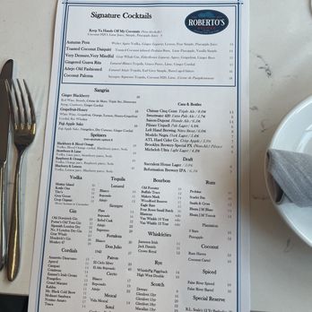 Roberto's Deluxe - Cocktail menu - Desserts Near Me - Woodstock, Georgia Roberto's Deluxe - Cocktail menu - Desserts Near Me - Woodstock, Georgia