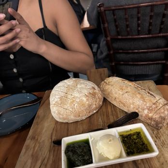 Agapi Bistro + Garden - Warm baguette/ focaccia - Mediterranean Near Me - Pensacola, Florida