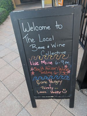 Menu photo 1 The Local Beer and Wine Collective Indialantic, FL Menu photo 1 The Local Beer and Wine Collective Indialantic, FL