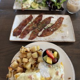 Chickichanga, million dollar bacon, eggs Benedict BLT.